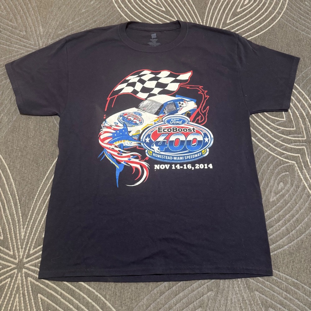 Vintage T-Shirt L Ford EcoBoost 400 Homestead Miami Speedway 2014 Racing EXCL